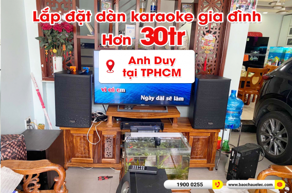 Lắp đặt dàn karaoke trị giá hơn 30 triệu cho anh Duy tại TPHCM (Denon DP-R212, BIK VM620A, X5 Plus, BIK BJ-U600)