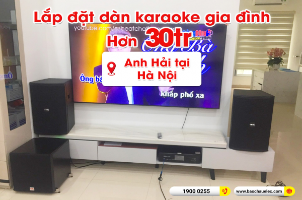 Lắp đặt dàn karaoke trị giá hơn 30 triệu cho anh Hải tại Hà Nội (BIK BSP 412II, BKSound DKA 8500, SW512)