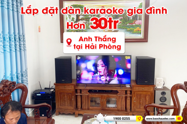 Lắp đặt dàn karaoke trị giá hơn 30 triệu cho anh Thắng tại Hải Phòng (Denon DP-R212, BIK VM620A, X5 Plus, SW512B, U900 Plus X) 