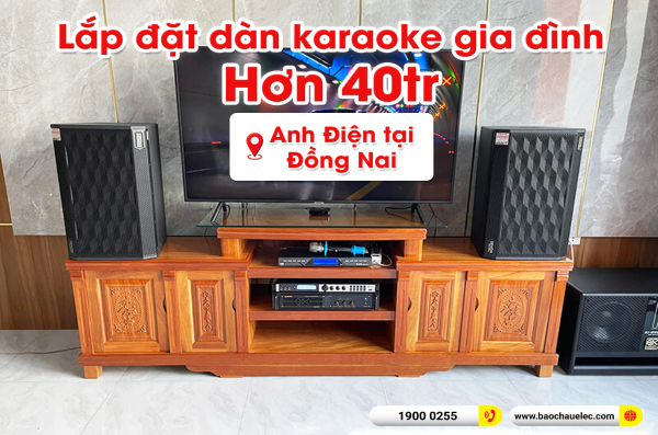 Lắp đặt dàn karaoke trị giá hơn 40 triệu cho anh Điện tại Đồng Nai (Denon DP-R312, VM 630A, BKSound X6 Luxury, U900 Plus X)