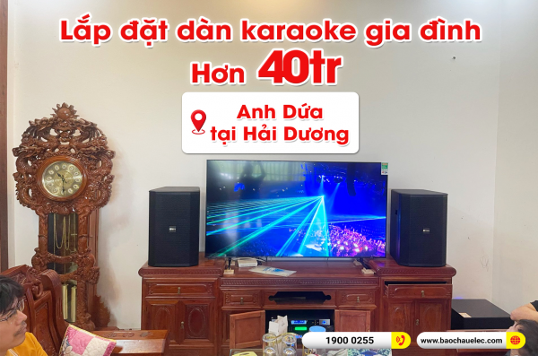 Lắp đặt dàn karaoke trị giá hơn 40 triệu cho anh Dứa tại Hải Dương (BIK BSP 412II, BPA-6200, BPR-5600, SW312, BJ-U500) 
