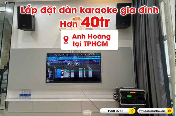 Lắp đặt dàn karaoke trị giá hơn 40 triệu cho anh Hoàng tại TPHCM (Denon DP-R212, VM620A, BKSound KP500, TX212S, UGX12 Plus) 