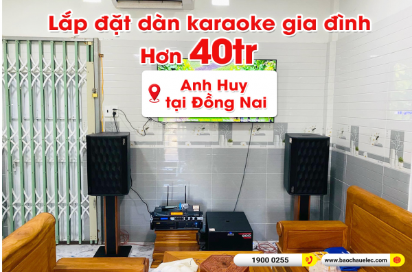 Lắp đặt dàn karaoke trị giá hơn 40 triệu cho anh Huy tại Đồng Nai (Denon DP-R312, VM620A, KX180A, Alto TX212S, UGX12 Plus) 