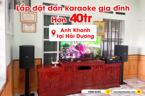 Lắp đặt dàn karaoke trị giá hơn 40 triệu cho anh Khanh tại Hải Dương (Denon DN510, VM420A, X5 Plus, JBL A100P, BCE UGX12) 