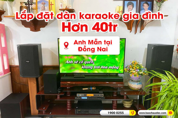 Lắp đặt dàn karaoke trị giá hơn 40 triệu cho anh Mẫn tại Đồng Nai (Denon DN510, VM420A, X5 Plus, JBL A100P, UGX12 Gold) 
