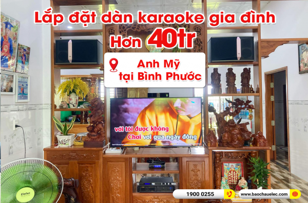 Lắp đặt dàn karaoke trị giá hơn 40 triệu cho anh Mỹ tại Bình Phước (JBL KI512, BIK VM620A, JBL KX180A, JBL VM300) 