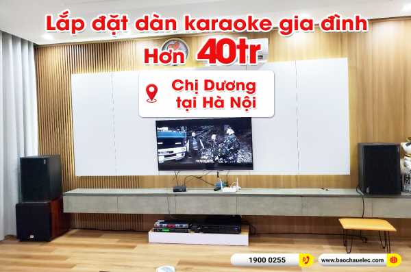 Lắp đặt dàn karaoke trị giá hơn 40 triệu cho chị Dương tại Hà Nội (Denon DP-R312, VM620A, KP500, SW815, S290D) 