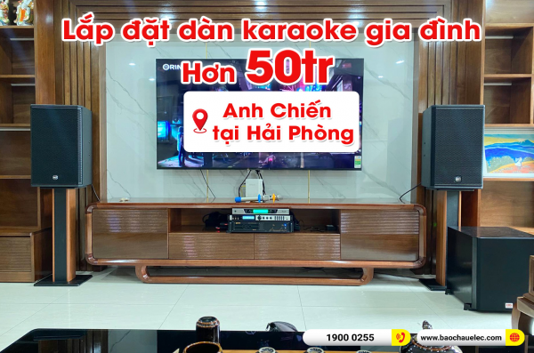 Lắp đặt dàn karaoke trị giá hơn 50 triệu cho anh Chiến tại Hải Phòng (RCF X-MAX 12, VM620A, X6 Luxury, SW612, BCE UGX12) 
