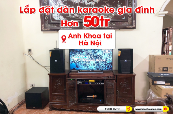 Lắp đặt dàn karaoke trị giá hơn 50 triệu cho anh Khoa tại Hà Nội (JBL XS10, VM620A, KX180A, JBL A120P, UGX12 Gold) 