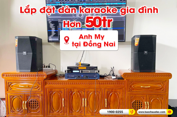 Lắp đặt dàn karaoke trị giá hơn 50 triệu cho chị My tại Đồng Nai (JBL XS10, Crown T5, X6 Luxury, NS-SW300, UGX12 Plus) 