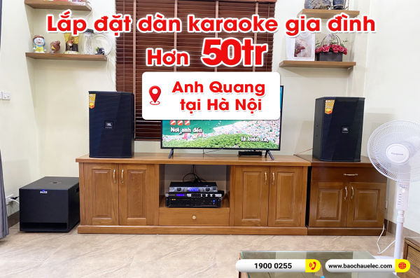 Lắp đặt dàn karaoke trị giá hơn 50 triệu cho anh Quang tại Hà Nội (JBL KPS2, VM620A, KX180A, TX212S, BBS W500)