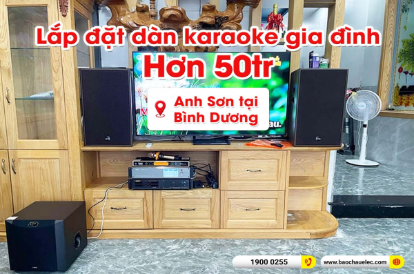 Lắp đặt dàn karaoke trị giá hơn 50 triệu cho anh Sơn tại Bình Dương (Alto BLS 12+, VM820A, K9900II Luxury, NS-SW300, UGX12 Gold) 