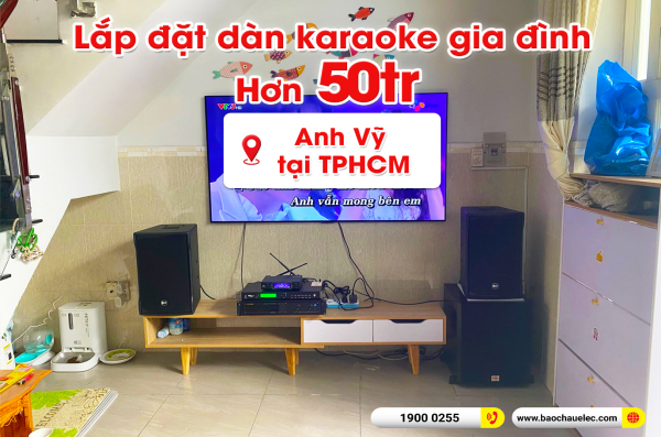 Lắp đặt dàn karaoke trị giá hơn 50 triệu cho anh Vỹ tại TPHCM (RCF EMAX 3110 MK2, VM620A, KP500, SW612, JBL VM300) 