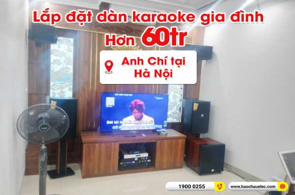 Lắp đặt dàn karaoke trị giá hơn 60 triệu cho anh Chí tại Hà Nội (JBL XS12, VM840A, KX180A, JBL A100P) 