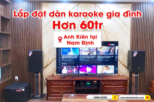 Lắp đặt dàn karaoke trị giá hơn 60 triệu cho anh Kiên tại Nam Định (JBL MTS12, APP MZ86, BPR-5600, TS312S, BJ-U600)