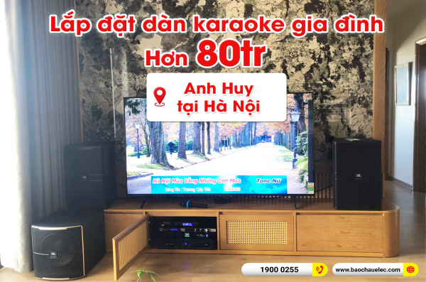 Lắp đặt dàn karaoke trị giá hơn 80 triệu cho anh Huy tại Hà Nội (JBL KP4012 G2, Crown T7, KX180A, Pasion 12SP, VM300, BKSound M8) 