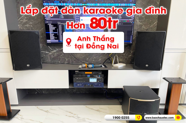 Lắp đặt dàn karaoke trị giá hơn 80 triệu cho anh Thắng tại Đồng Nai (RCF EMAX 3112 MK2, Crown T7, K9900II Luxury, 12SP, UGX12 Plus,…) 