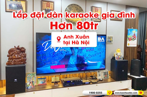 Lắp đặt dàn karaoke trị giá hơn 80 triệu cho anh Xuân tại Hà Nội (JBL KP4012 G2, Crown T7, KX180A, JBL A120P, JBL VM300) 