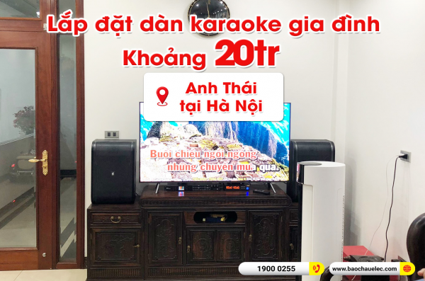 Lắp đặt dàn karaoke trị giá khoảng 20 triệu cho anh Thái tại Hà Nội (JBL RM210, BKSound DSP-9000 Plus, BIK BJ-U100)