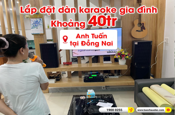 Lắp đặt dàn karaoke trị giá khoảng 40 triệu cho anh Tuấn tại Đồng Nai (Denon DP-R312, VM620A, BKSound KP500, NS-SW300, UGX12) 