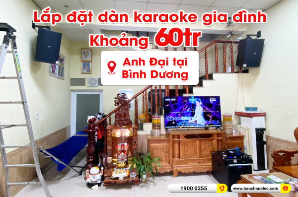 Lắp đặt dàn karaoke trị giá khoảng 60 triệu cho anh Đại tại Bình Dương (Denon DN512, Denon DA-2600, KX180A, TX212S, VM200) 