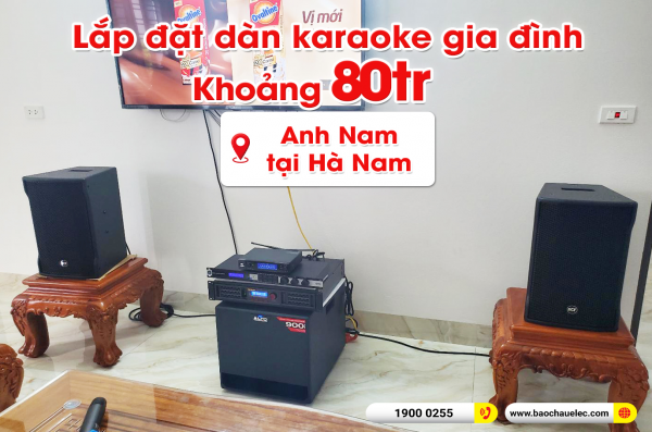 Lắp đặt dàn karaoke trị giá khoảng 80 triệu cho anh Nam tại Hà Nam (RCF CMAX 4110, BPA-8200, KX180A, TX212S, JBL VM200) 