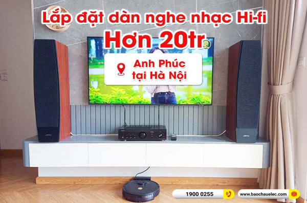 Lắp đặt dàn nghe nhạc trị giá hơn 20 triệu cho anh Phúc tại Hà Nội (Jamo C95II, Denon DPA-600NE)