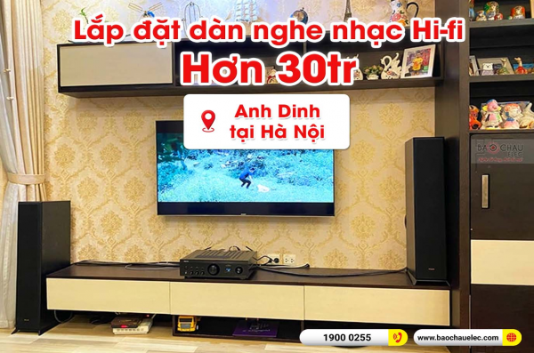 Lắp đặt dàn nghe nhạc trị giá hơn 30 triệu cho anh Dinh tại Hà Nội (Klipsch RP-5000F, Denon PMA-900 HNE) 