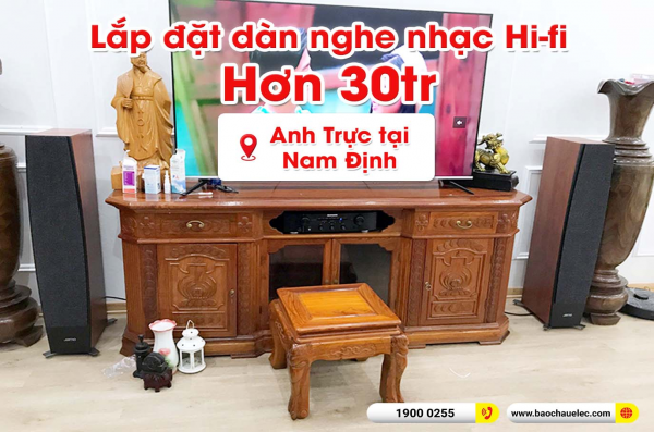 Lắp đặt dàn nghe nhạc trị giá hơn 30 triệu cho anh Trực tại Nam Định (Jamo C97II, Marantz PM6007) 
