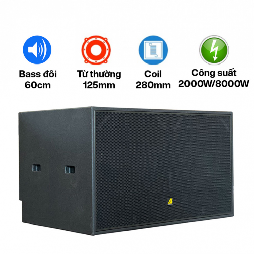 Loa Sub Hơi Kép Bass 60cm Array Actpro T221F (2000W/8000W)