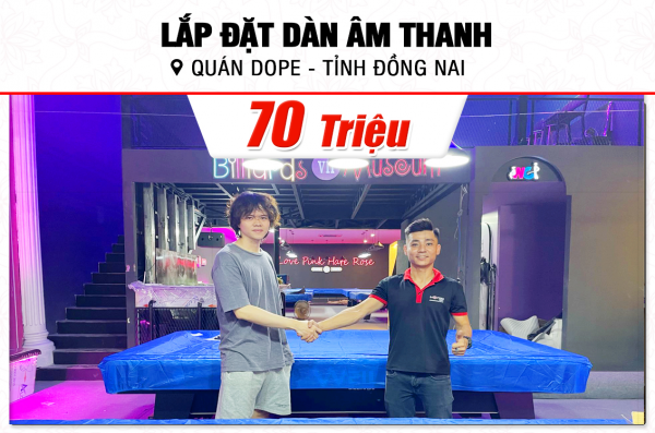 Lắp đặt dàn âm thanh trị giá 70tr quán Dope Billiards Museum tại Đồng Nai (JBL Pasion 12, AAP TD8004, VM620A, BKSound BK500) 