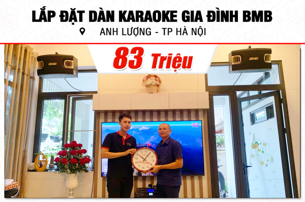Lắp đặt dàn karaoke BMB hơn 80tr cho anh Lượng ở Vinhomes Long Biên Hà Nội (BMB 900SE, BMB DAD 950, KSP-50, SB-1000, WB-5000) 
