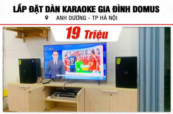 Lắp đặt dàn karaoke Domus 19tr cho anh Dương tại Hà Nội (Domus DP6100 Max, BKSound DP3600 New, U900 Plus X) 