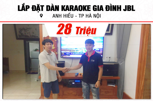 Lắp đặt dàn karaoke JBL 28tr cho anh Hiếu tại Hà Nội (JBL Pasion 12, VM620A, DSP-9000 Plus, U900 Plus X)