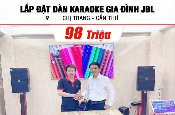 Lắp đặt dàn karaoke JBL 98tr cho chị Trang ở Cần Thơ (JBL KP4012 G2, Crown KVS 700, JBL KX180A, Pasion 12SP, VM300...)