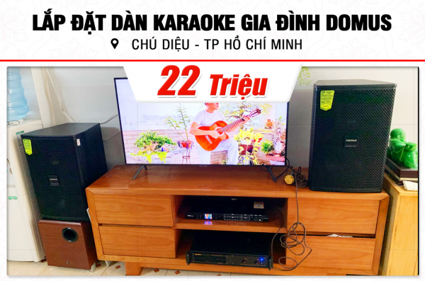 Lắp đặt dàn karaoke trị giá 22tr cho chú Diệu tại TPHCM (Domus DP6120 Max, VM620A, DSP-9000 Plus) 