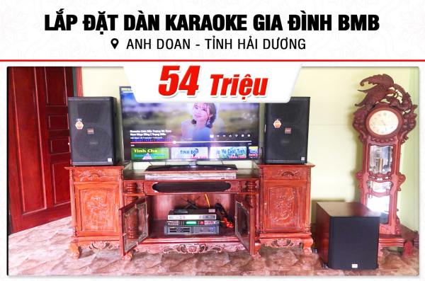 Lắp đặt dàn karaoke trị giá 54tr cho anh Doan tại Hải Dương (BMB CSS 1212SE, VM820A, BPR-5600, SW612C, UGX12 Gold) 