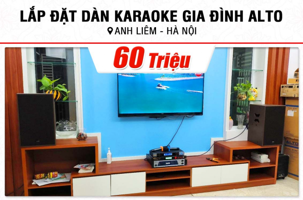 Lắp đặt dàn karaoke trị giá 60tr cho anh Liêm tại Hà Nội (Alto BLS12+, Alto MP2500, BPR-5600, BIK BJ-U500) 