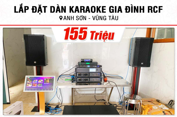 Lắp đặt dàn karaoke trị giá gần 155tr cho anh Sơn ở Vũng Tàu (RCF CMAX 4112, VM 1020A, K9900 II Luxury)