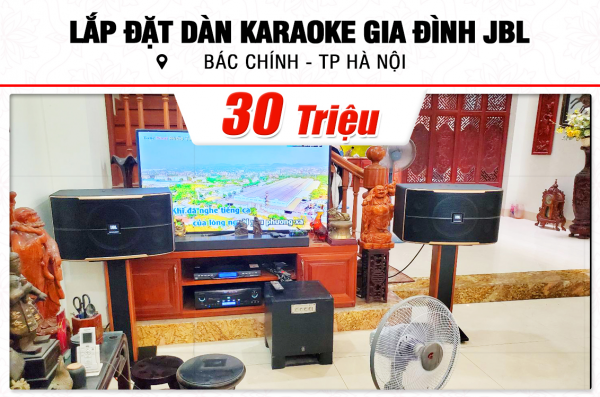 Lắp đặt dàn karaoke trị giá gần 30tr cho bác Chính tại Hà Nội (JBL Pasion 12, JBL RMA-330A, BCE U900 Plus X) 