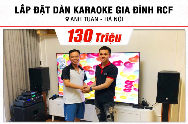 Lắp đặt dàn karaoke trị giá hơn 130tr cho anh Tuân tại Hà Nội (RCF CMAX 4110, RCF IPS 2700, KX180A, 702ASII, VM300,…)