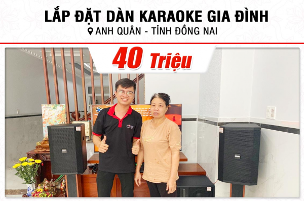Lắp đặt dàn karaoke trị giá hơn 40 triệu cho anh Quân tại Đồng Nai (BIK BSP-412II, VM630A, BPR-5600, BJ-W66 Plus, BJ-U600)