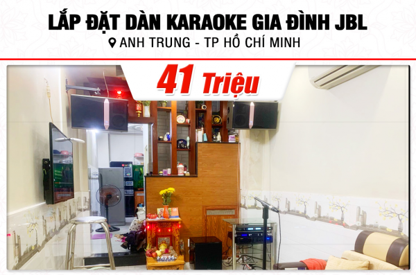 Lắp đặt dàn karaoke trị giá hơn 40tr cho anh Trung tại TPHCM (JBL KI512, VM640A, KX180A, BJ-W25A) 
