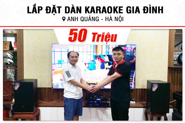Lắp đặt dàn karaoke trị giá hơn 50 triệu cho anh Quảng tại Hà Nội (JBL MTS12, Crown T5, KX180A, JBl VM300) 
