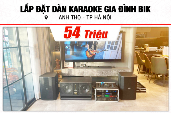 Lắp đặt dàn karaoke trị giá hơn 50tr cho anh Thọ tại Hà Nội (BIK BSP 412II, VM830A, BPR-5600, BJ-W66 Plus, VM300, BKSound M8)