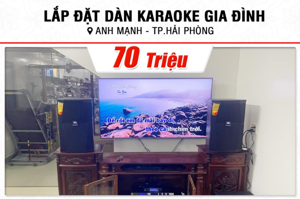 Lắp đặt dàn karaoke trị giá hơn 70 triệu cho anh Mạnh tại Hải Phòng (JBL XS12, Crown Xli2500, KX180A, Pasion 12SP, VM300) 