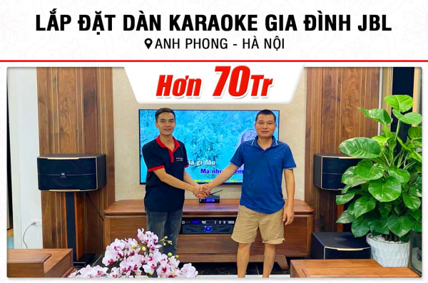 Lắp đặt dàn karaoke trị giá hơn 70tr cho anh Phong tại Hà Nội (JBL Pasion 12, Xli3500, KX180A, Pasion 12SP, VM300, BKSound M8)
