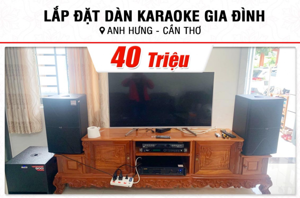Lắp đặt dàn karaoke trị giá khoảng 40 triệu cho anh Hưng tại Cần Thơ (Alto AT2000II, VM620A, KP500, TX212S, U900 Plus X) 