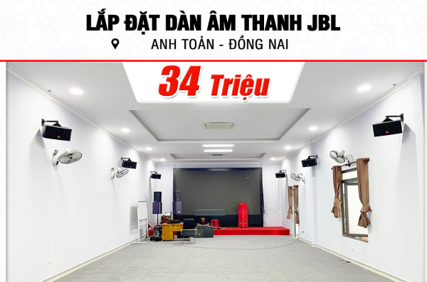 Lắp đặt hệ thống loa JBL CV1852T 34tr cho anh Toản ở Đồng Nai