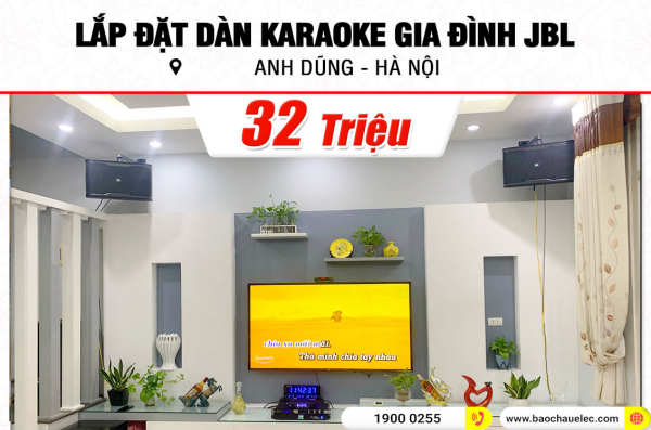 Lắp đặt dàn karaoke JBL 32tr cho anh Dũng tại Hà Nội (JBL RM210, KX180A, VM300, SW312B, BKSound M8)